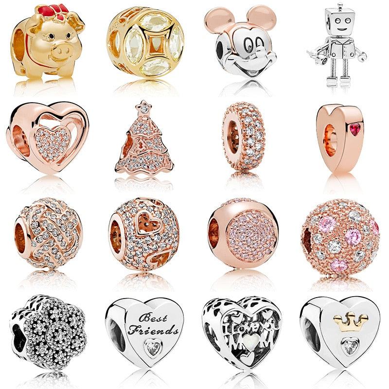 16 Styles Bead For DIY Pandora Charms Bracelets & Bangles