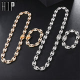 Pig Nose Link Chain Necklaces & Bracelet