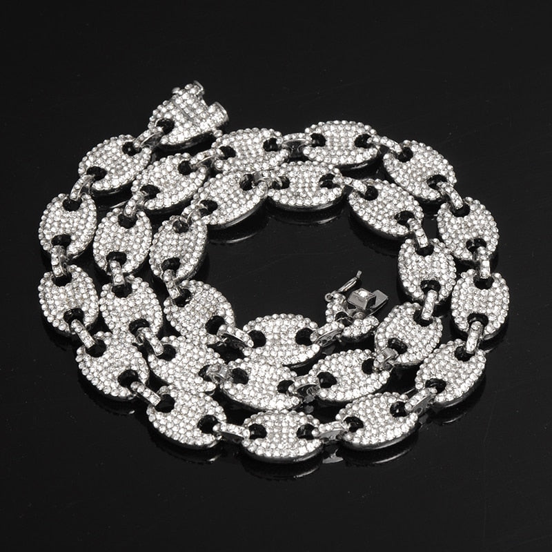 Pig Nose Link Chain Necklaces & Bracelet