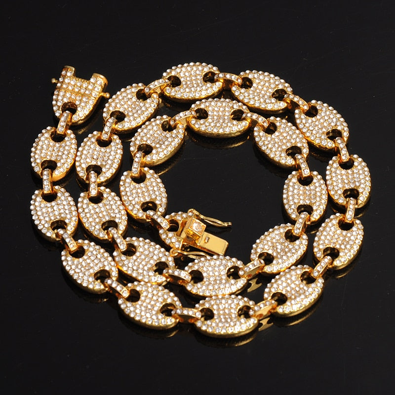 Pig Nose Link Chain Necklaces & Bracelet