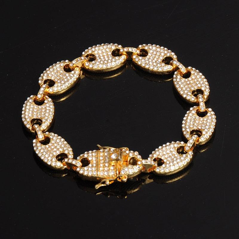 Pig Nose Link Chain Necklaces & Bracelet
