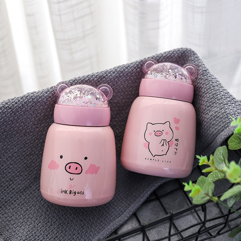 cute pig insulated cup