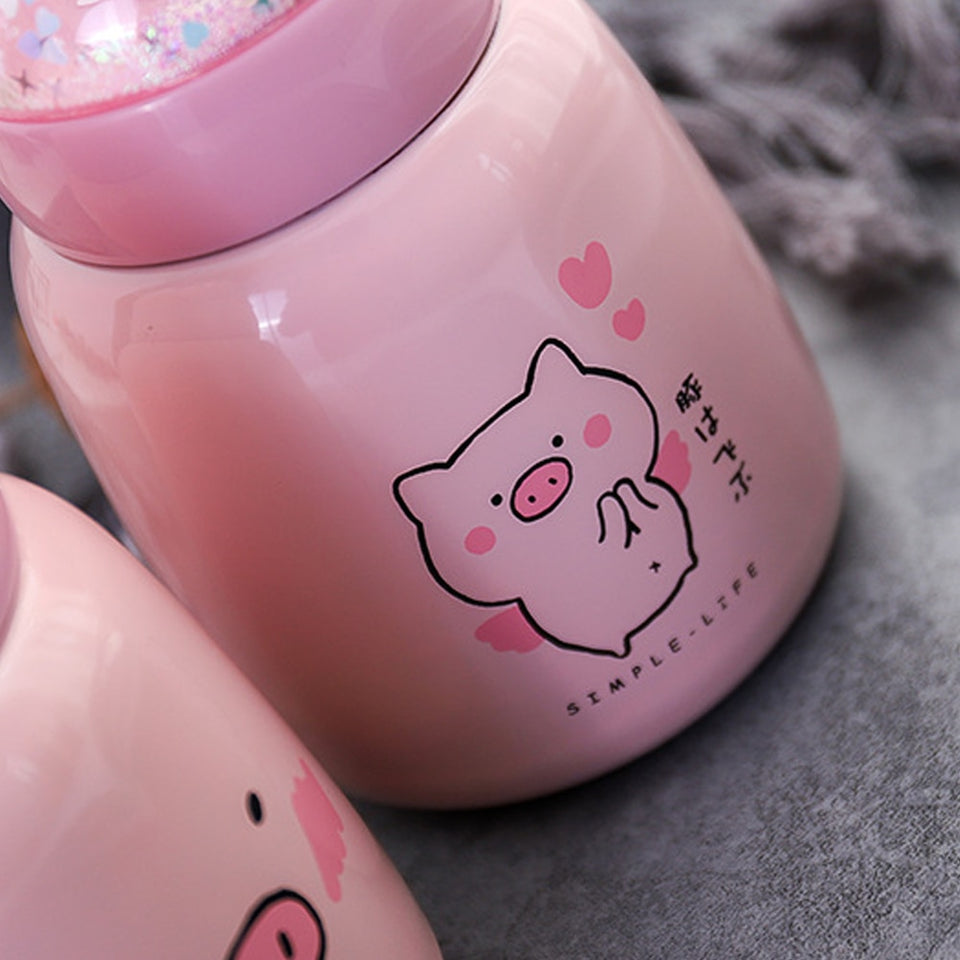 cute pig insulated cup