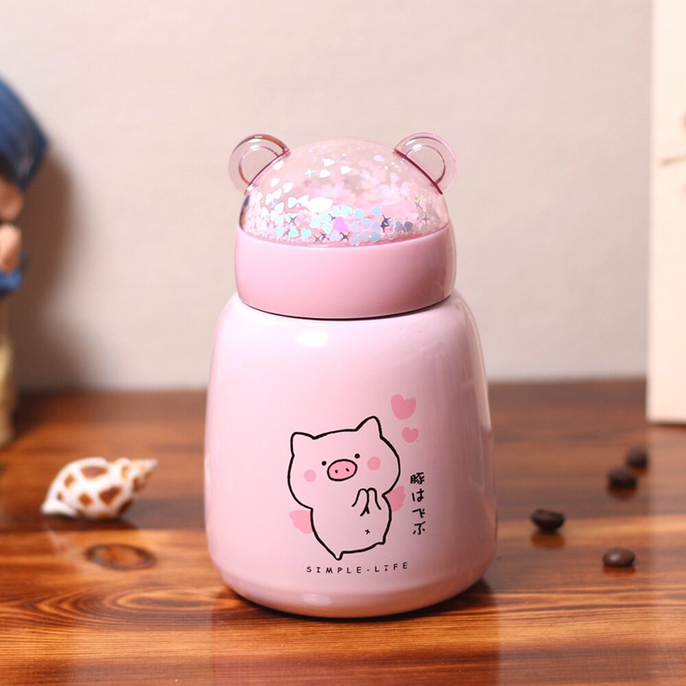 cute pig insulated cup